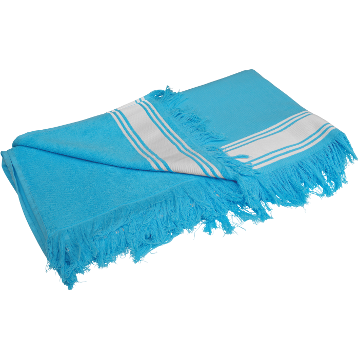 Kariban K128 Fouta Handdoek Turquoise / White One Size