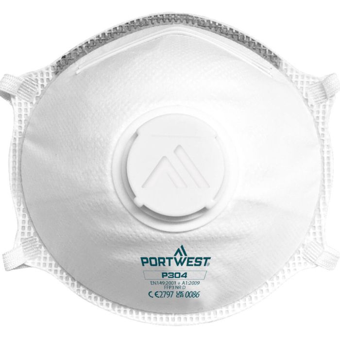 Portwest P304 FFP3 Lichtgewicht Dolomite Masker met ventiel