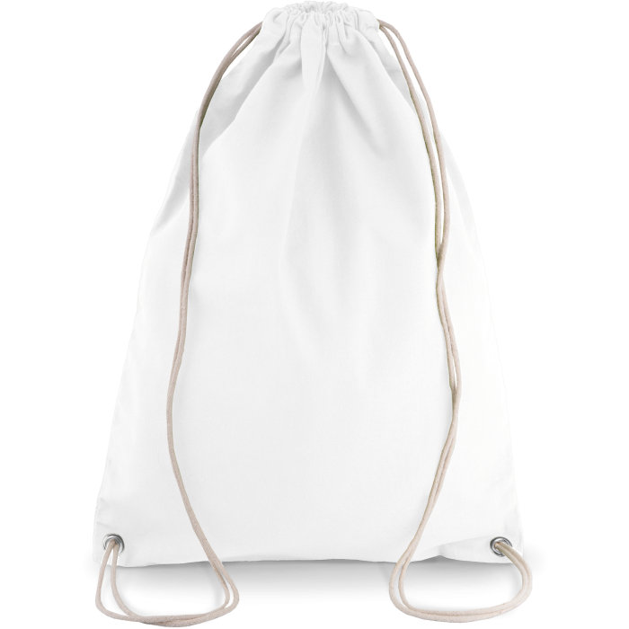 Kimood KI0125 Katoenen rugzak met koordjes White One Size
