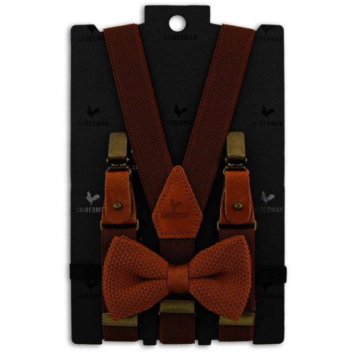 Sir Redman SR26018 ( SRCOMBIKIDS2618B ) kids bretels combi pack Cody Cognac