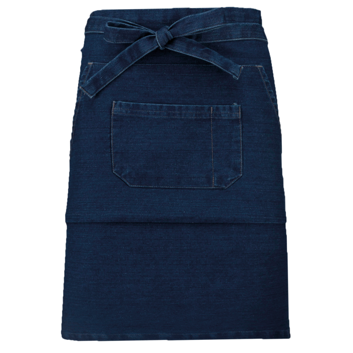 Kariban K898CC Katoenen halflang schort Denim One Size