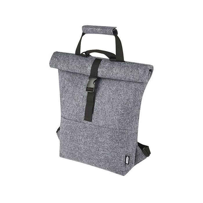 L-merch NT0663 Felt Roll-Top Bike Backpack