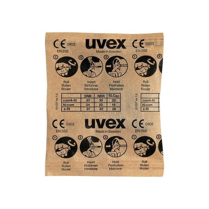uvex x-fit 2112087 SNR 37 dB gr, mt M