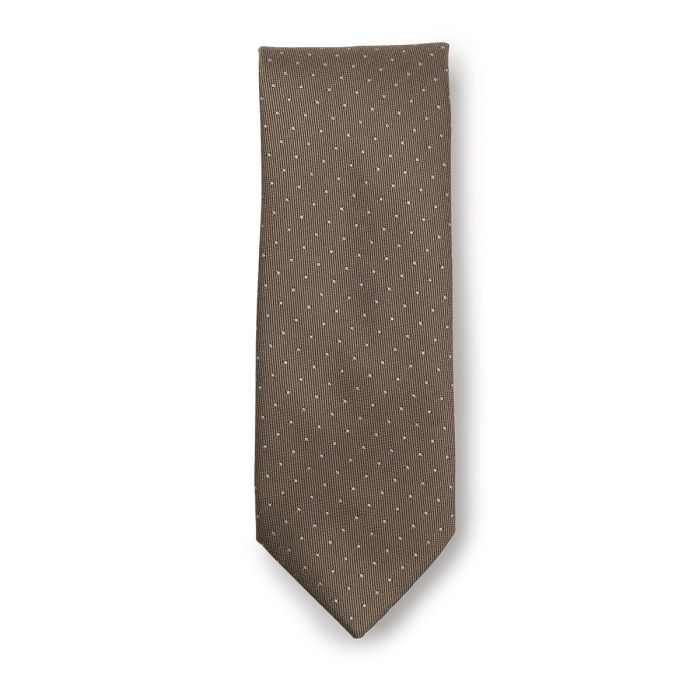 OAKMORE 400005 Elegant Bruine Stropdas met Puntjes