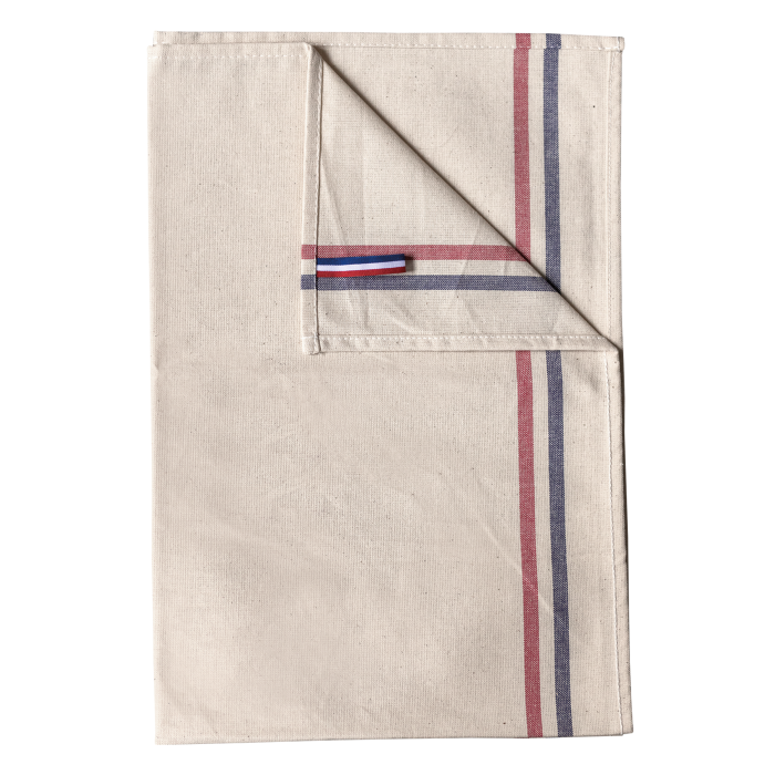 Kariban K138N Theedoek met 2 strepen 'Origine France Garantie' Natural One Size