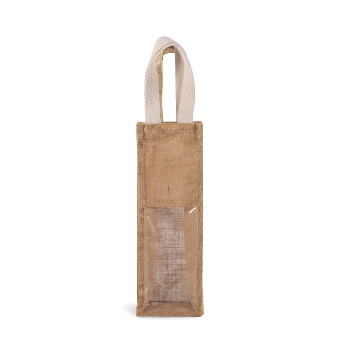 Kimood KI0267N Flessentas van jute Natural / Gold One Size