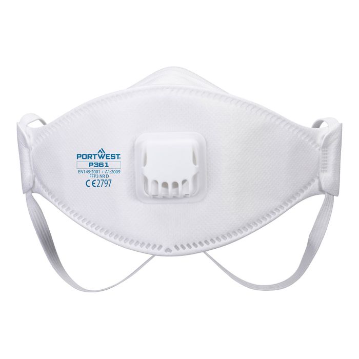 Portwest P361 Trifold FFP3 Dolomite Gevouwen Masker met ventiel  (Pk 10)