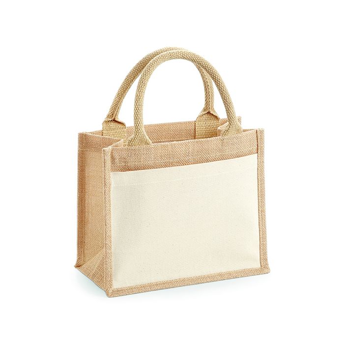 Westford Mill WM425 Cotton Pocket Jute Gift Bag