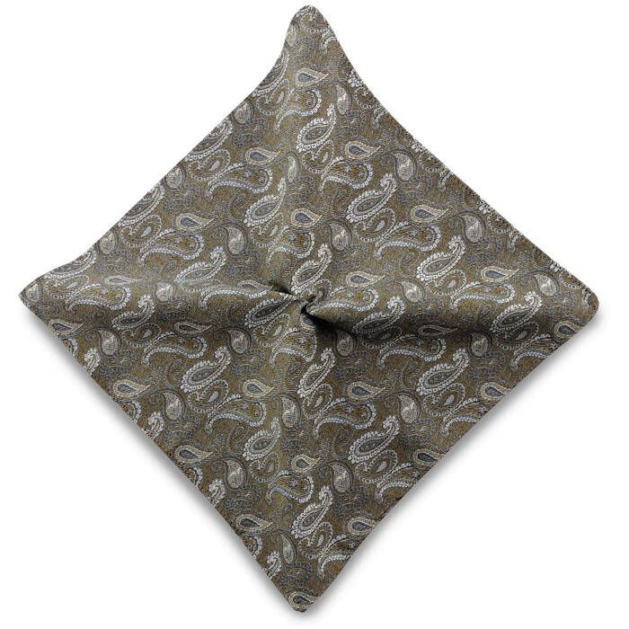 Sir Redman SR29061 ( SRPOCKET2961 ) pochet Paisley Partito verde-marrone