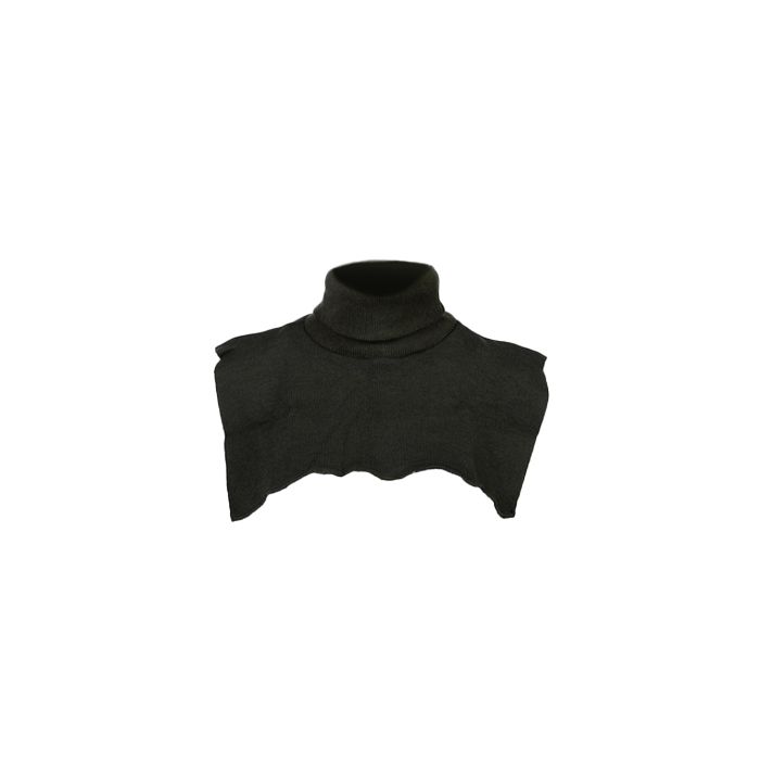 Col met rug- en borstflap acryl zwart