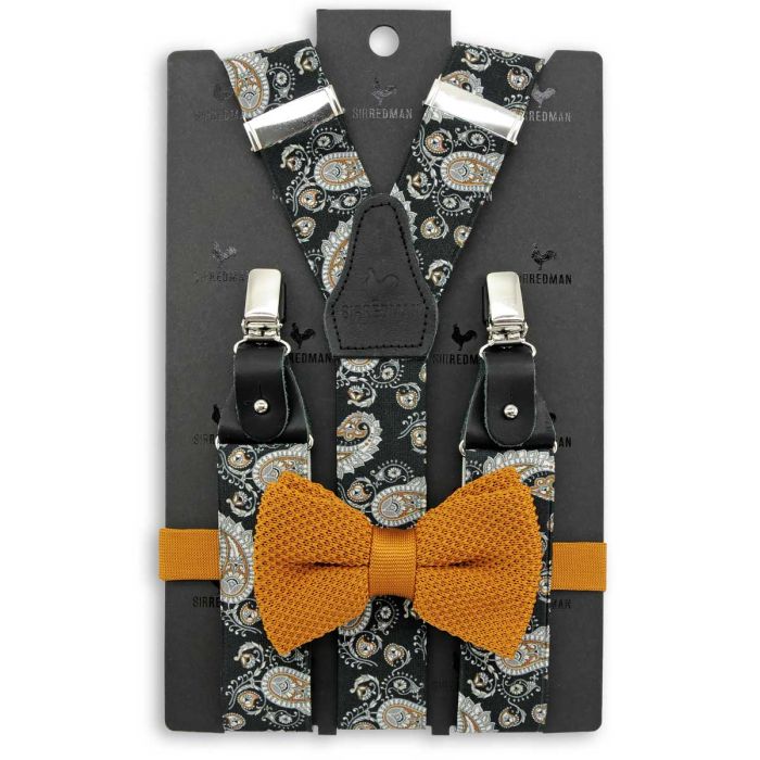 Sir Redman SR20045 ( SRCOMBI20045B ) bretels combi pack Pedro Paisley zwart