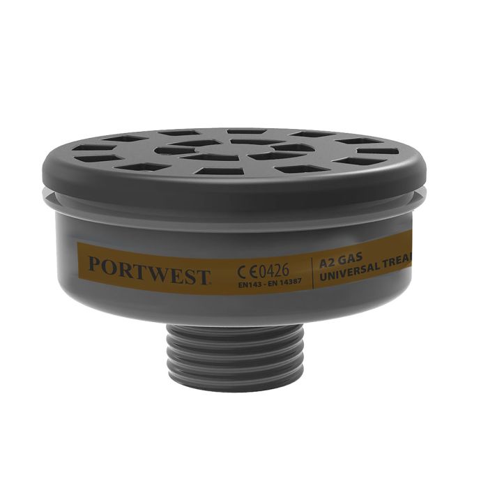 Portwest P906 A2 Gasfilter met Universele schroefdraadsluiting (pk6)