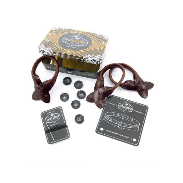 Sir Redman SR30005 (SR-ACC-BROWN-NERF) bretels accessoire set nerfleer bruin