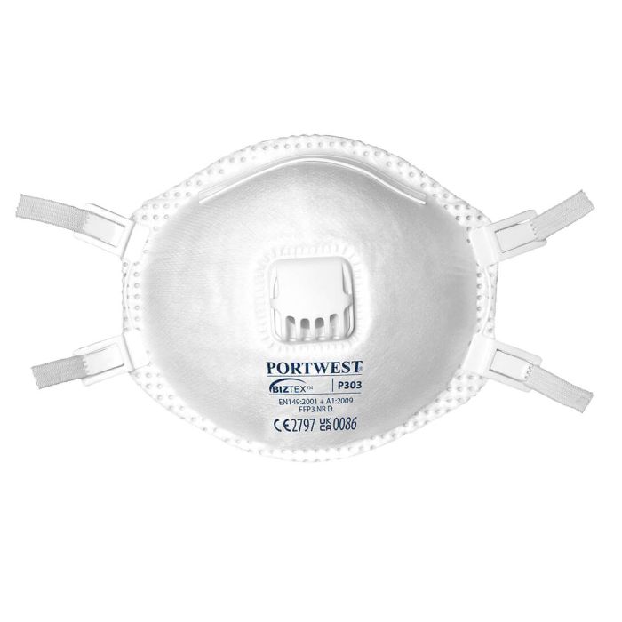 Portwest P303 FFP3 Dolomite Masker met ventiel (PK10)