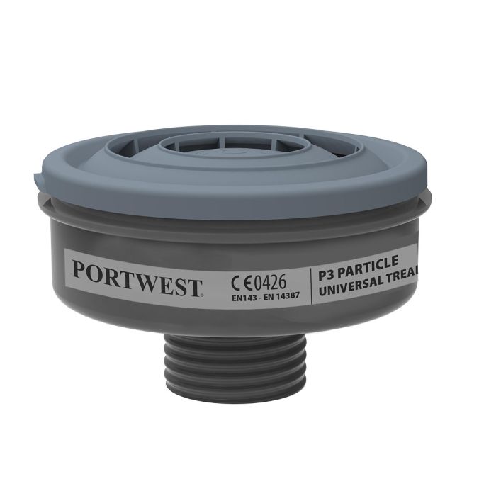 Portwest P946 P3 Deeltjesfilter met Universele Schroefdraadsluiting (pk6)