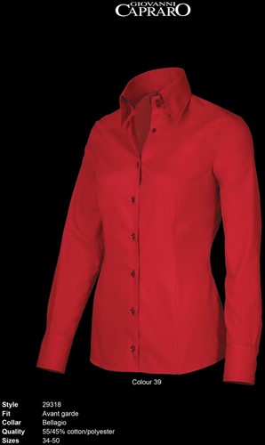 Giovanni Capraro 29318-39 Dames Blouse - Rood [Navy accent]