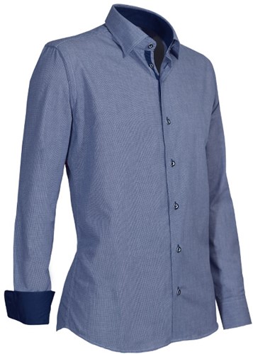 Giovanni Capraro 934-36 Heren Overhemd - Blauw