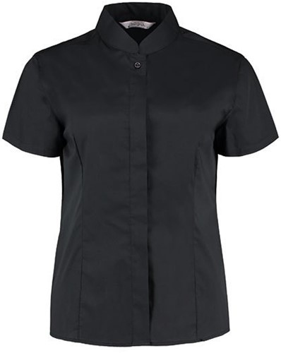 Bargear K736 Women`s Tailored Fit Bar Shirt Mandarin Collar Short Sleeve