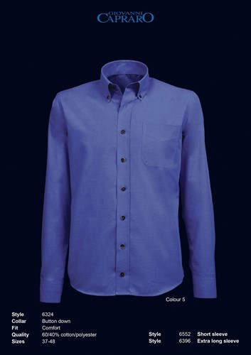 Giovanni Capraro 6324-05 Heren Overhemd - Blauw