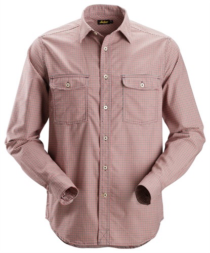 Snickers 8507 AllroundWork Geruit Comfort Shirt met Lange Mouwen